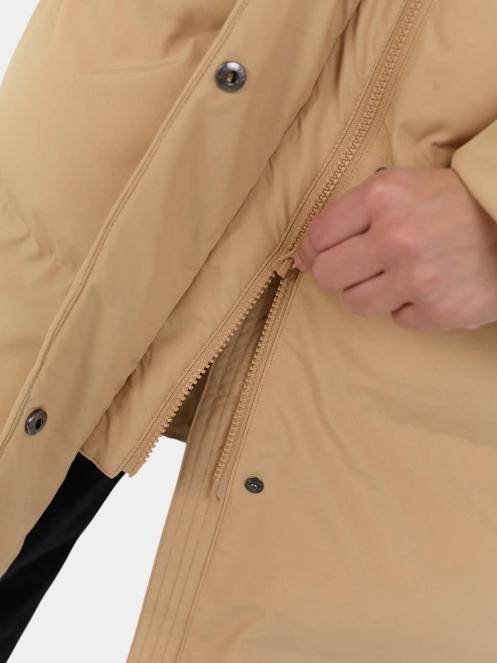 Fundango Cosycoat Long Padded Jacket női steppelt télikabát sárga színben 8