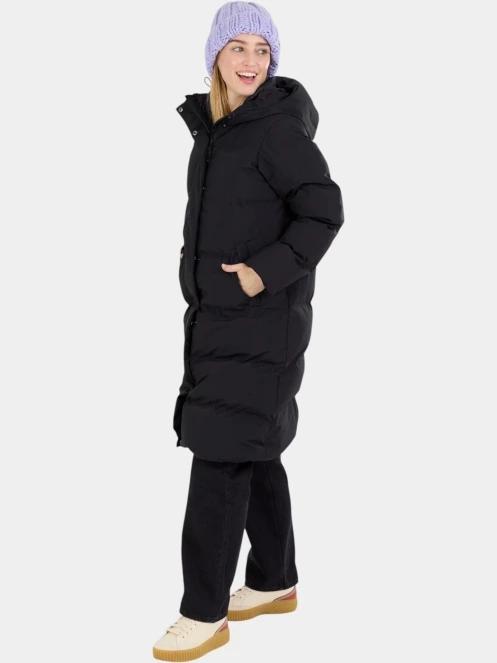 Fundango Cosycoat Long Padded Jacket női steppelt télikabát fekete színben 5