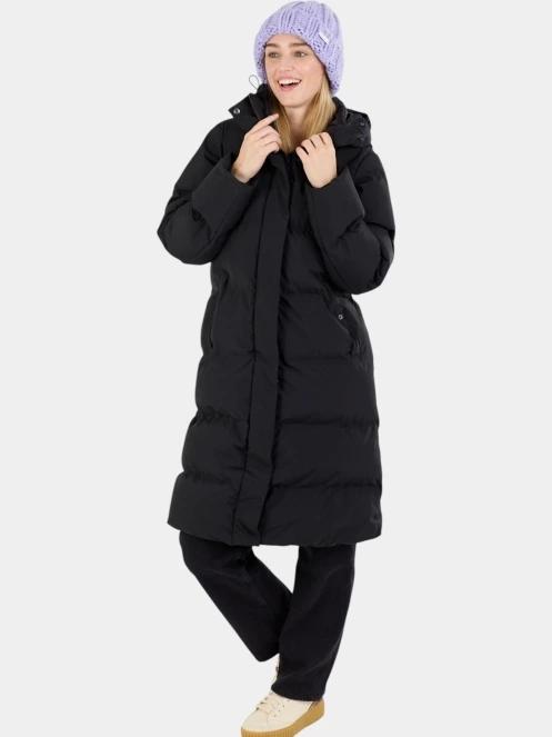 Fundango Cosycoat Long Padded Jacket női steppelt télikabát fekete színben 6