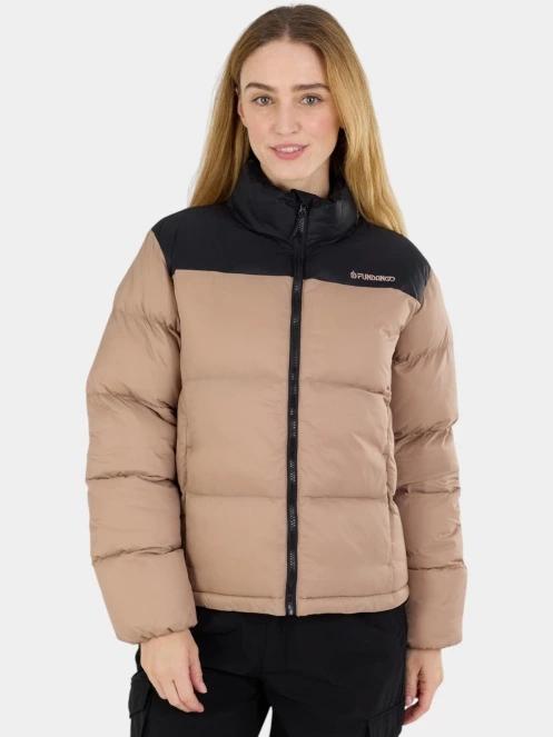 Fundango Nina Padded Jacket női steppelt télikabát barna színben 2