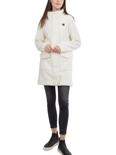 Fundango Elle Fleece Jacket női utcai kabát homok színben 4