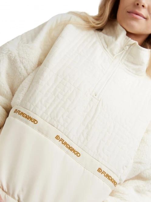 Fundango Calypso Hybrid Pullover női polár pulóver barna színben 6
