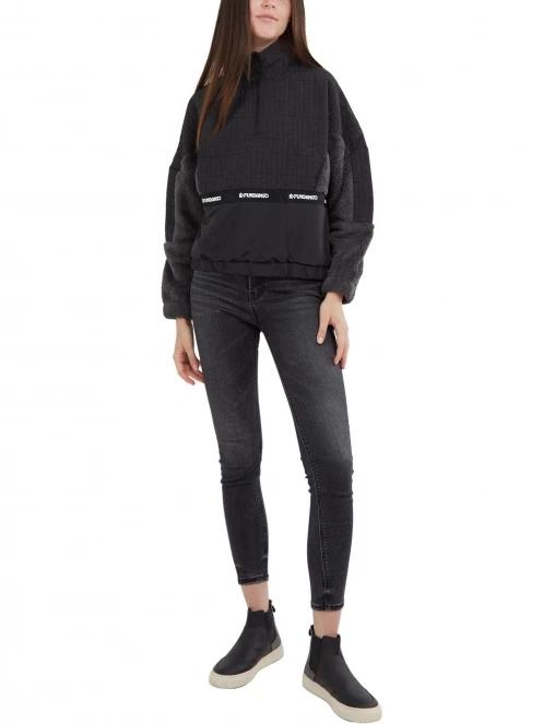 Fundango Calypso Hybrid Pullover női polár pulóver fekete színben 4