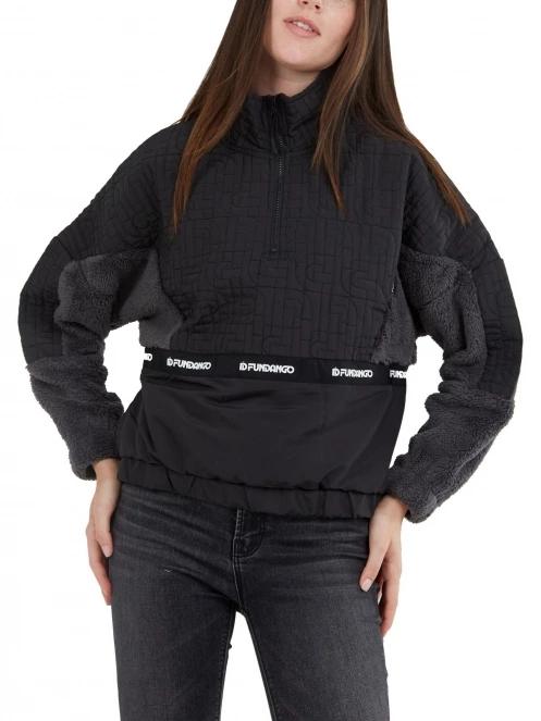 Fundango Calypso Hybrid Pullover női polár pulóver fekete színben 5