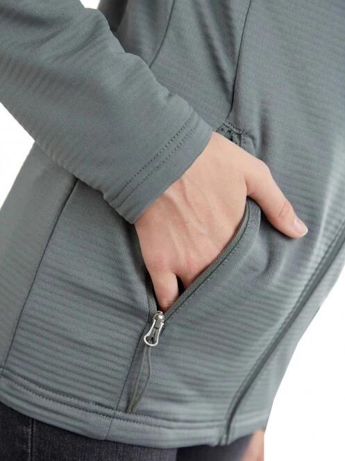 Fundango Share Hooded Fleece női polár pulóver oliva színben 5