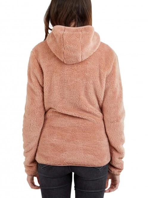 Fundango Olivia Pile Jacket női kapucnis pulóver rózsaszín színben 3