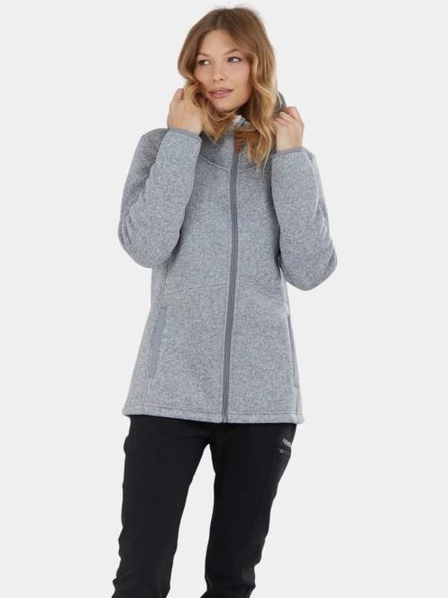 Fundango Ara Fleece Jacket női kapucnis pulóver szürke színben 2