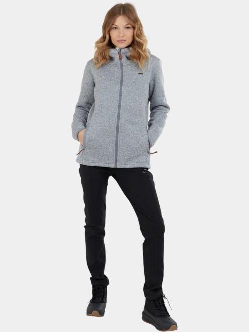 Fundango Ara Fleece Jacket női kapucnis pulóver szürke színben 4