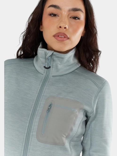 Fundango Antilles Melange Jacket női polár pulóver zöld színben 6