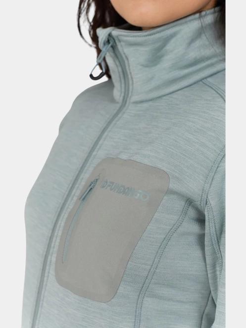 Fundango Antilles Melange Jacket női polár pulóver zöld színben 7