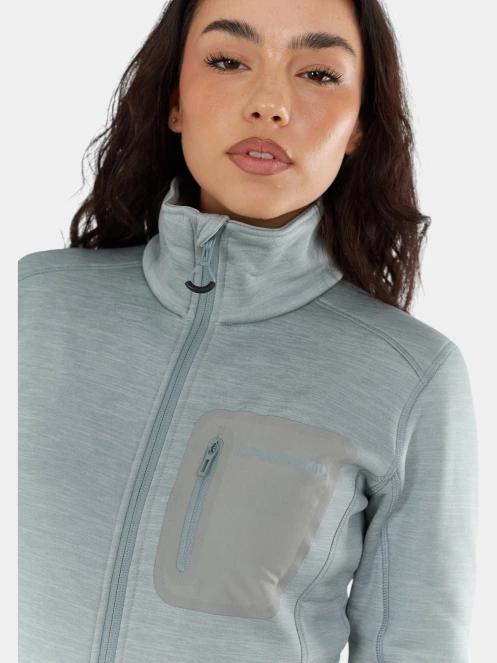 Fundango Antilles Melange Jacket női polár pulóver zöld színben 6