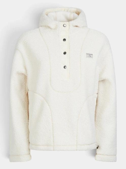 Fundango Juniper Pile Jacket női kapucnis pulóver fehér színben 8