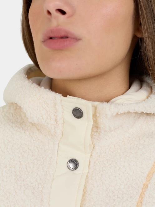 Fundango Juniper Pile Jacket női kapucnis pulóver fehér színben 6