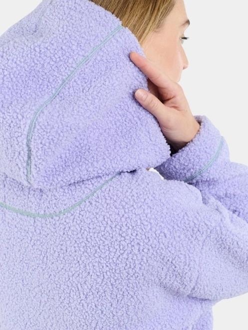 Fundango Juniper Pile Jacket női kapucnis pulóver lila színben 10