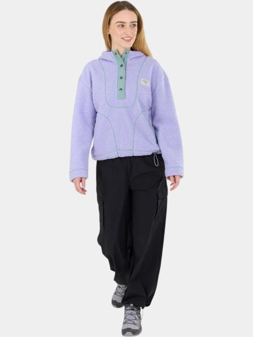 Fundango Juniper Pile Jacket női kapucnis pulóver lila színben 4
