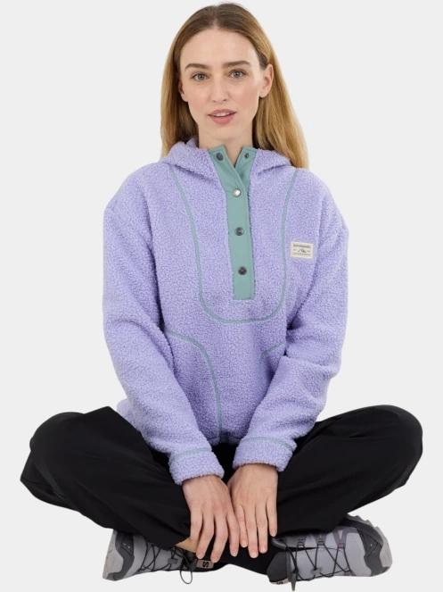 Fundango Juniper Pile Jacket női kapucnis pulóver lila színben 5