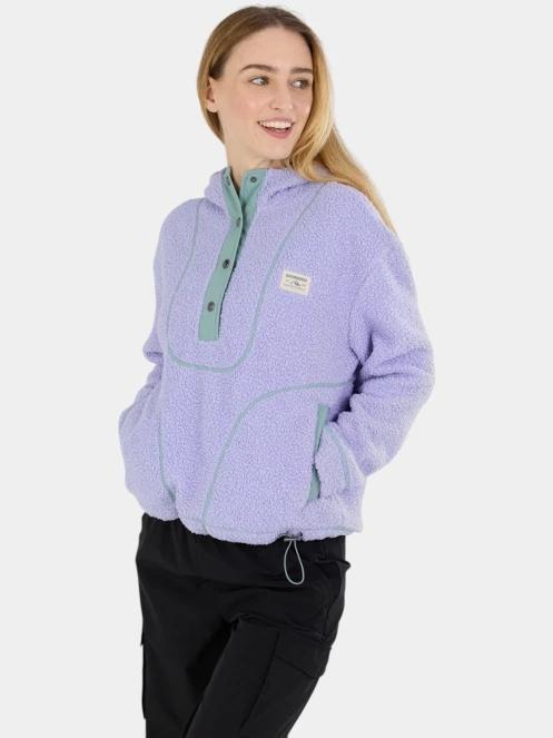 Fundango Juniper Pile Jacket női kapucnis pulóver lila színben 6