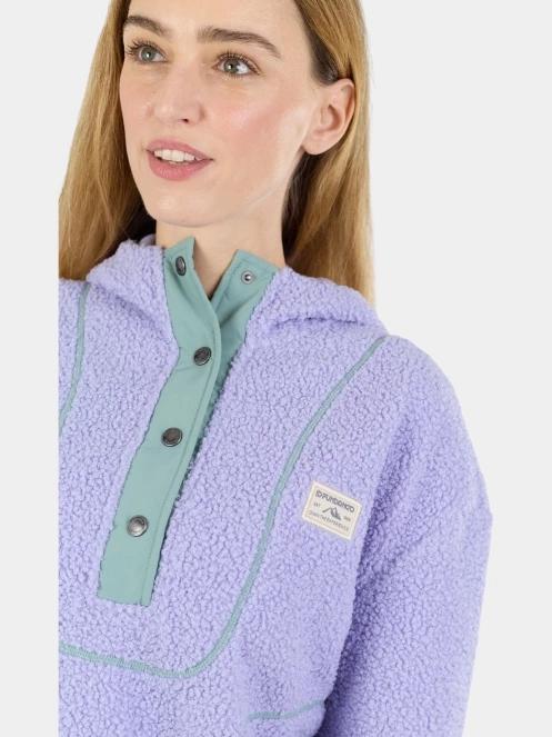 Fundango Juniper Pile Jacket női kapucnis pulóver lila színben 7