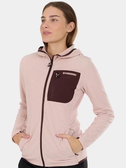Fundango Nigata Full Zip Hoodie női hibrid felső rózsaszín színben 5