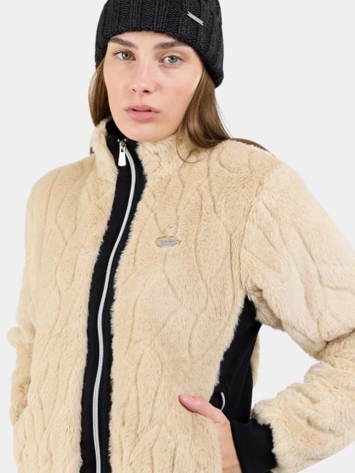 Fundango Marigold Shearling Jacket női hibrid felső homok színben 8
