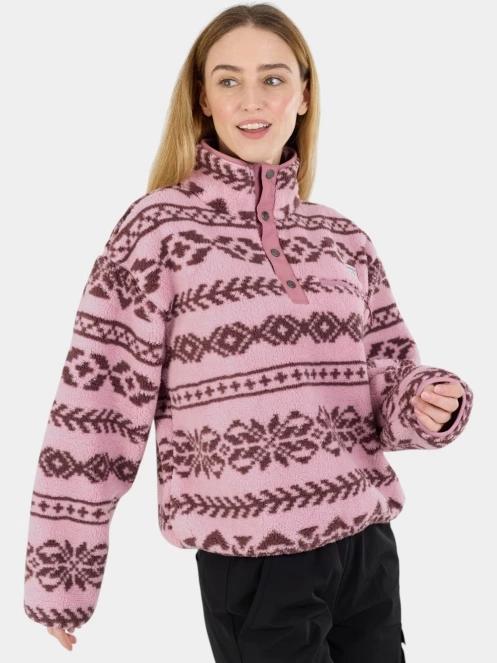 Fundango Pacha Fleece Jacket női polár pulóver rózsaszín színben 6