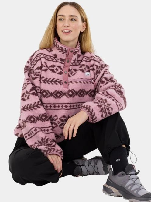 Fundango Pacha Fleece Jacket női polár pulóver rózsaszín színben 7