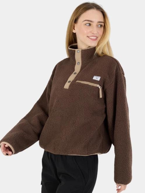Fundango Pacha Fleece Jacket női polár pulóver barna színben 5