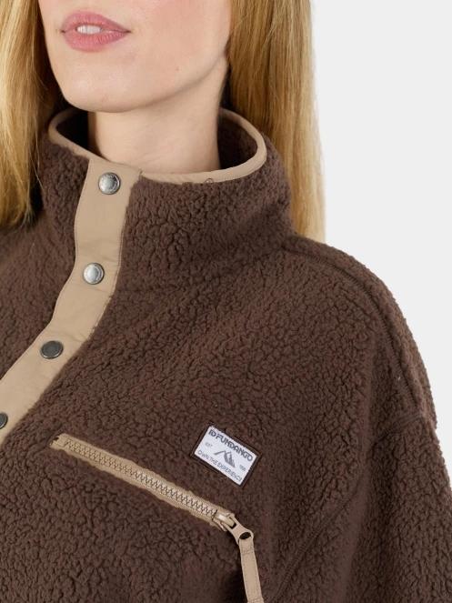 Fundango Pacha Fleece Jacket női polár pulóver barna színben 7