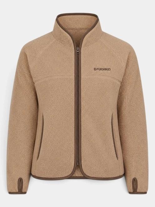 Fundango Roselake Pile Jacket női polár pulóver homok színben 2
