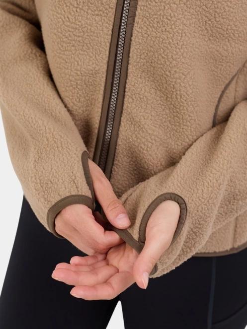 Fundango Roselake Pile Jacket női polár pulóver homok színben 7