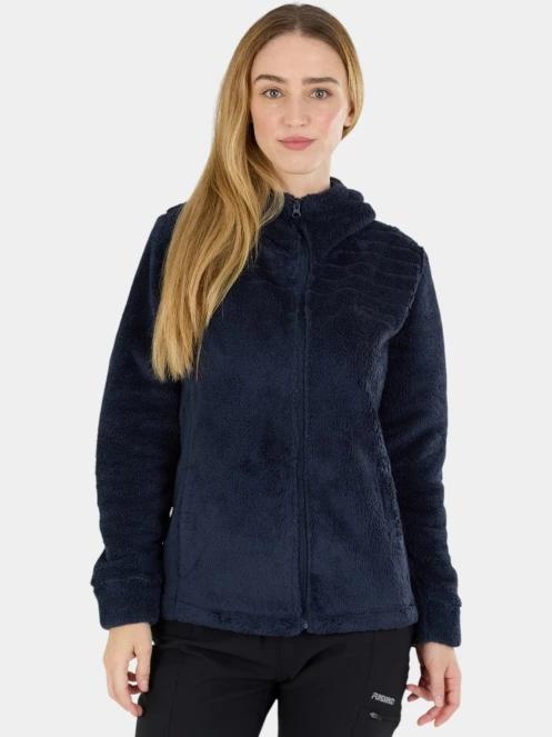 Fundango Zealand Plush Pile Jacket női polár pulóver sötétkék színben 2