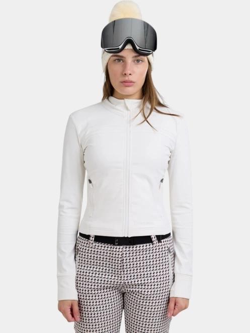 Fundango Flow Thermo Zip Up női hosszú ujjú sport póló homok színben 2