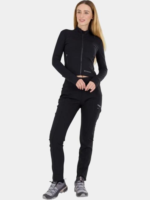 Fundango Flow Thermo Zip Up női hosszú ujjú sport póló fekete színben 4