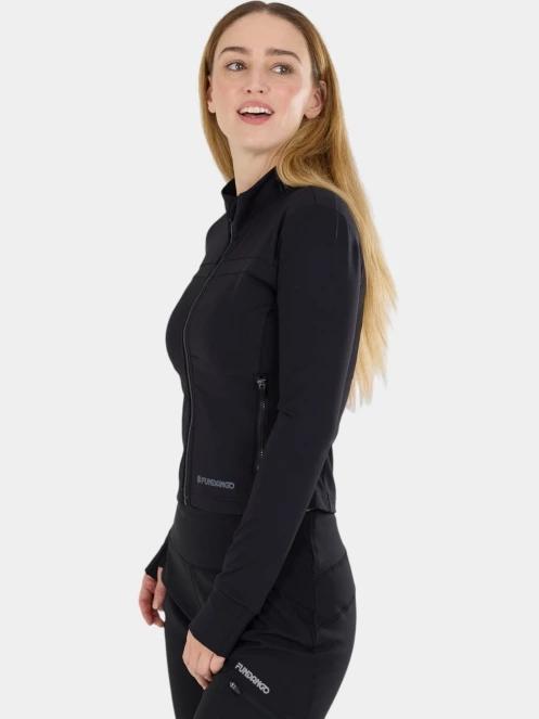 Fundango Flow Thermo Zip Up női hosszú ujjú sport póló fekete színben 6