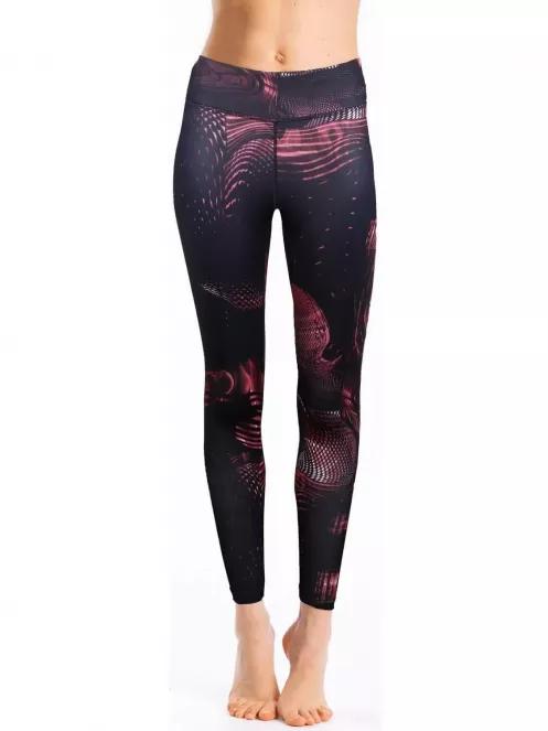 Fundango Leggings Print női sportnadrág fekete színben 2