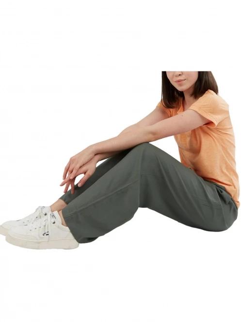 Fundango Poppy Pants női hosszú nadrág oliva színben 5