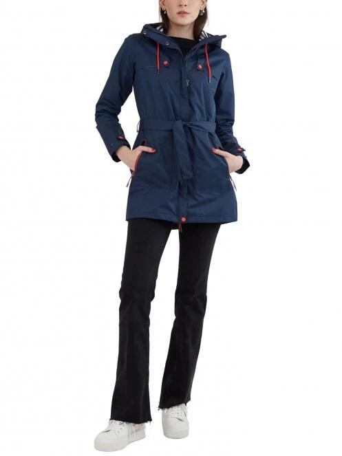 Fundango Regina Waterproof Trench Jacket női esőkabát sötétkék színben 4