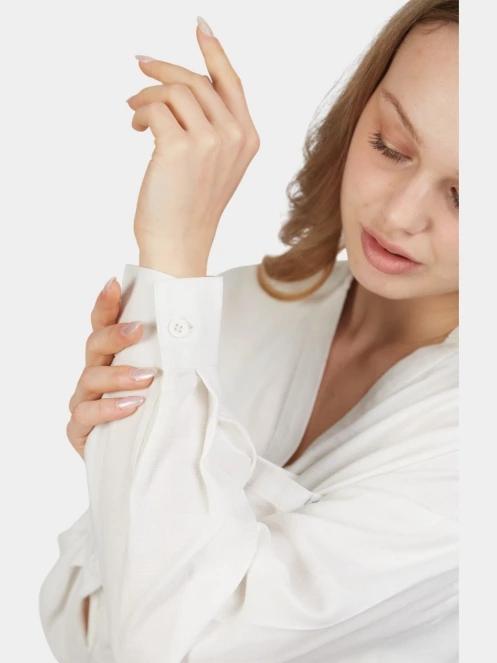 Fundango Athene Cover-up női hosszú ujjú ing fehér színben 10