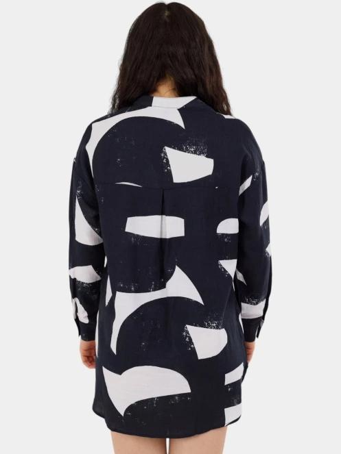 Fundango Athene Cover-up női hosszú ujjú ing fekete színben 3