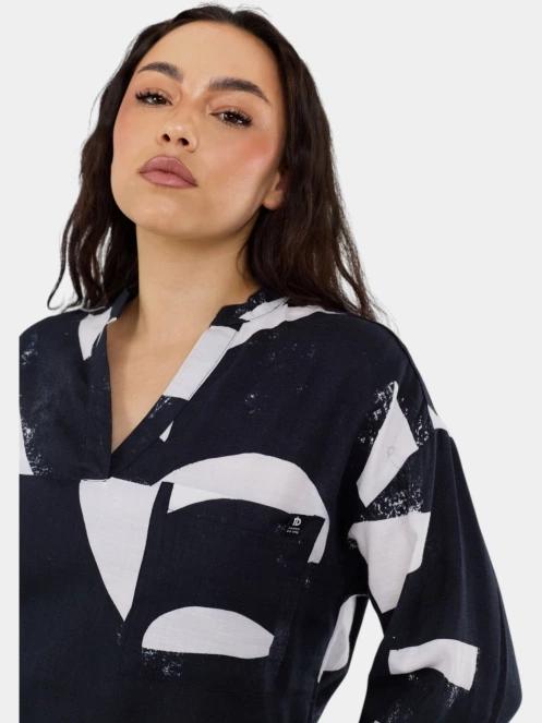 Fundango Athene Cover-up női hosszú ujjú ing fekete színben 7