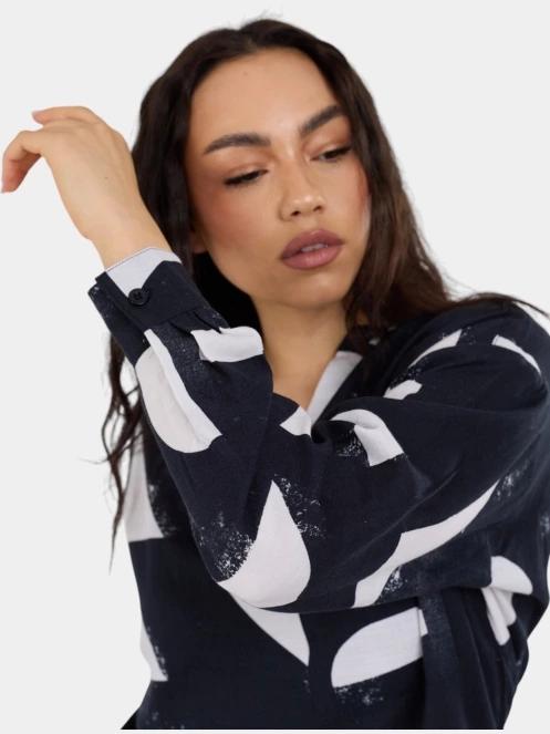 Fundango Athene Cover-up női hosszú ujjú ing fekete színben 8