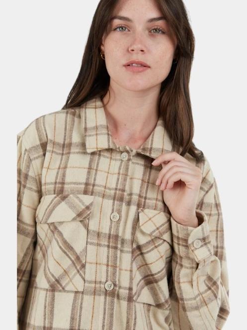Fundango Ashley Shirt Jacket női ingkabát homok színben 5