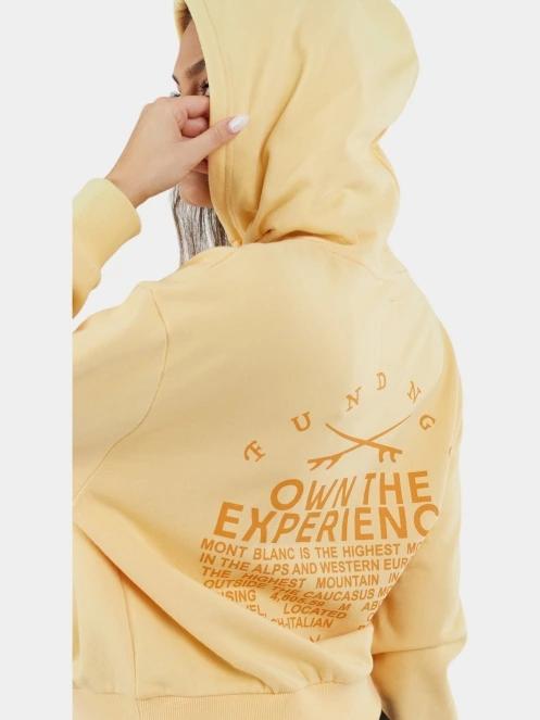 Fundango Lopez Sweatshirt női kapucnis pulóver sárga színben 8