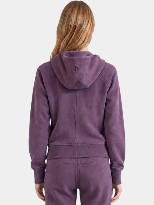 Fundango Coreline Full-Zip Sweater női kapucnis pulóver lila színben 3