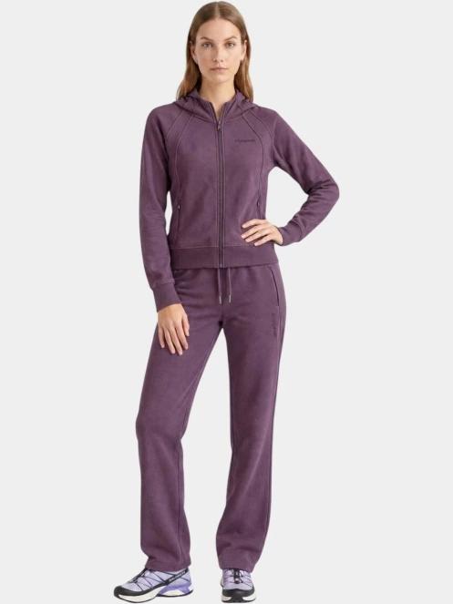 Fundango Coreline Full-Zip Sweater női kapucnis pulóver lila színben 4