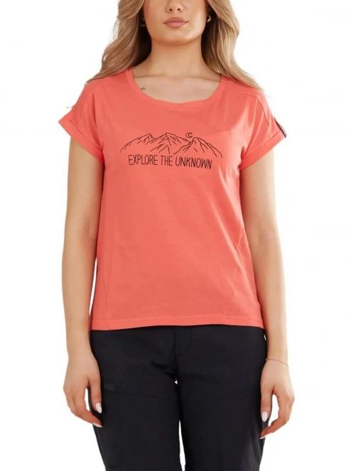 Fundango Atmos T-shirt női rövid ujjú póló narancssárga színben 2