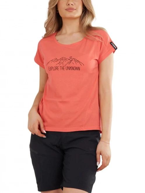Fundango Atmos T-shirt női rövid ujjú póló narancssárga színben 5