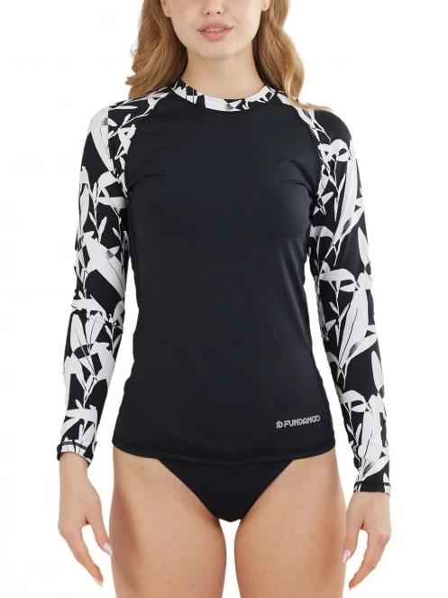 Fundango Joyce Long Sleeve Rashguard női hosszú ujjú lycra fekete színben 2