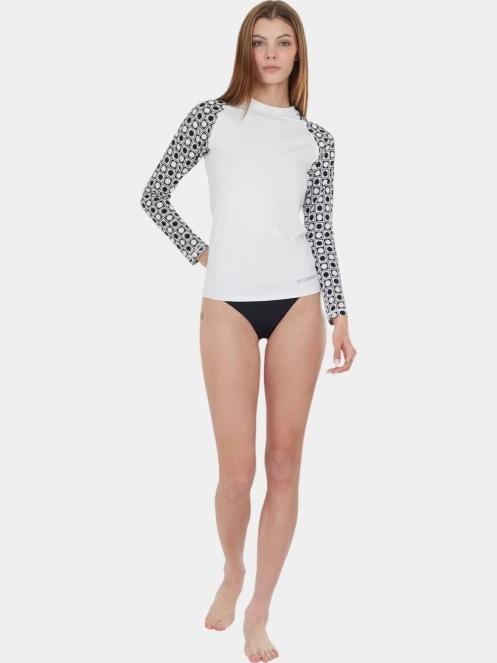 Fundango Joyce Long Sleeve Rashguard női hosszú ujjú lycra fehér színben 4