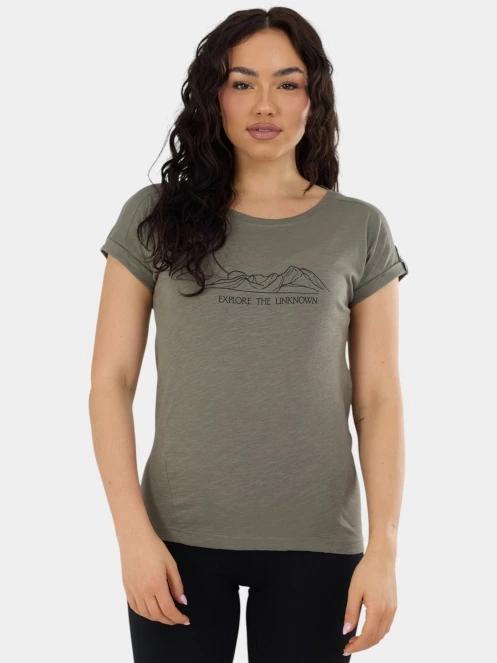 Fundango Lima II T-shirt női rövid ujjú póló oliva színben 2